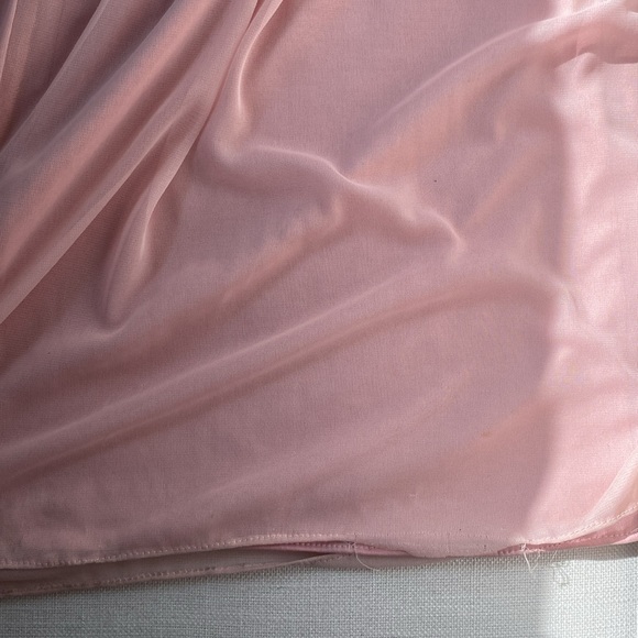 DAVID’S Bridal Petite Maxi Empire Waist Dress with Pearl Necklace - Size 3 - Picture 11 of 13